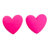33*36mm Pink Matte Heart Shaped Resin Cab, Sold in Pairs
